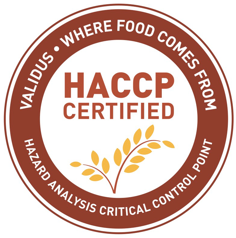 Validus HACCP certified